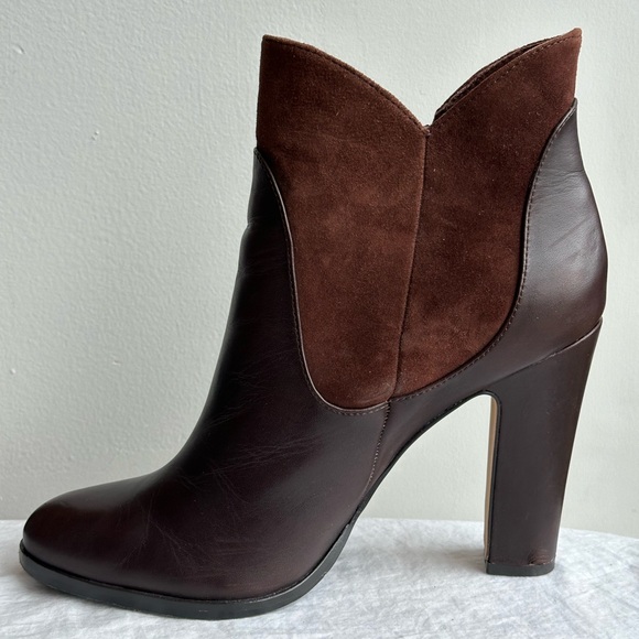 Vince Camuto brown leather and suede boots, size 8.5M / 38.5 - Picture 2 of 11
